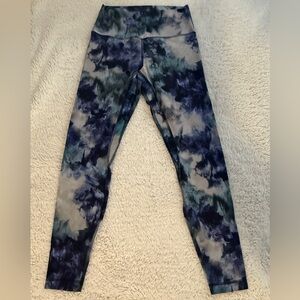 Lululemon Blue Tie-Dye Active Leggings